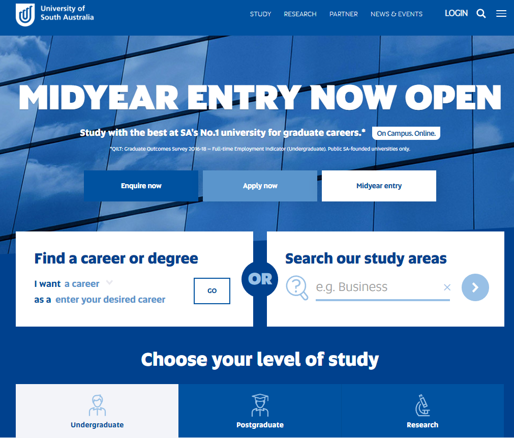 Good Practice Note - Admissions Transparency -  Figure 13 - University of South Australia