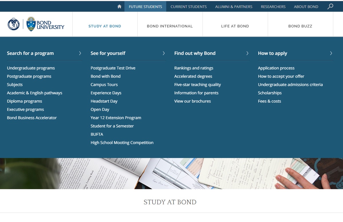 Good Practice Note - Admissions Transparency -  Figure 3 - Bond University