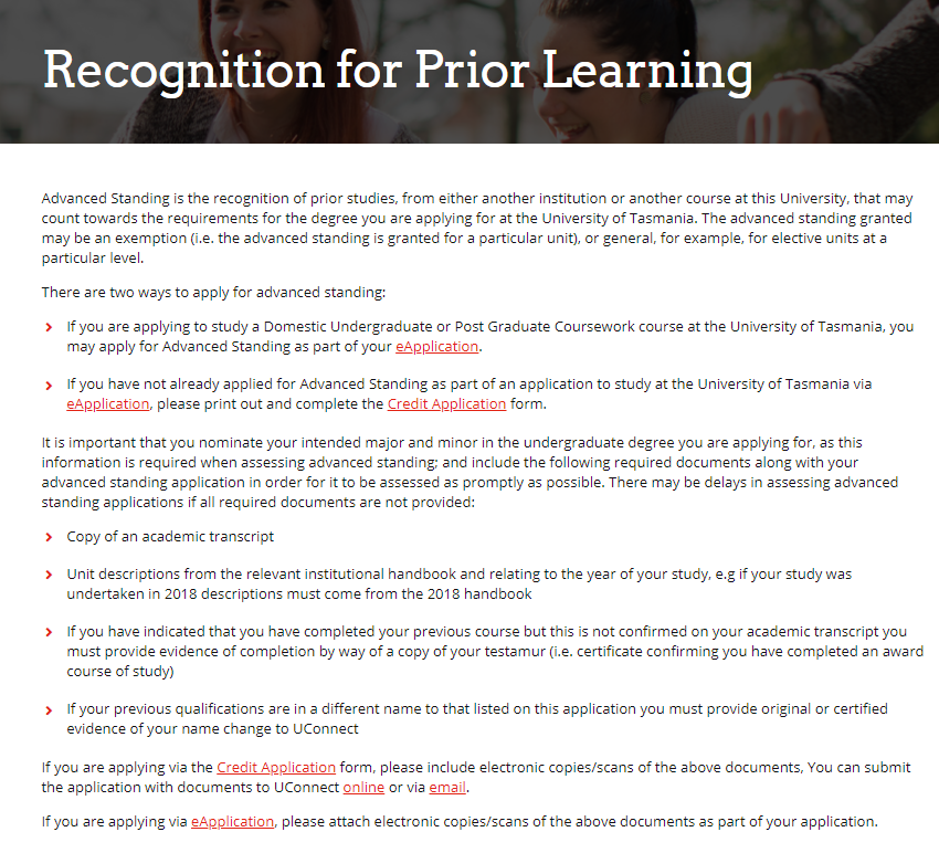 Good Practice Note - Admissions Transparency -  Figure 40 - University of Tasmania