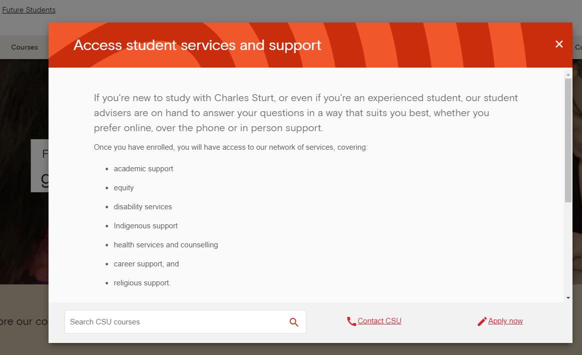 Good Practice Note - Admissions Transparency -  Figure 6 - Charles Sturt University